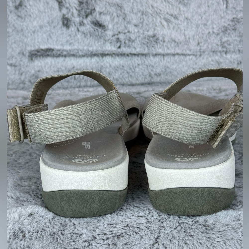 Cloudsteppers by Clarks Arla Jacory Gray Elastic Strap Sand Sandal- Sz 9M - Picture 5 of 8